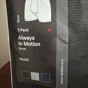 New Vuori Always In Motion Boxer 3 Pack - Gray, Black, Blue Sz M